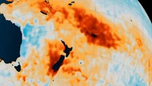 Rising ocean temperatures showing the impact of climate change on seas and marine ecosystems