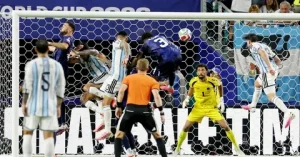 Lionel Messi celebrates his goal during Argentina vs Cape Verde World Cup 2026 round of 32 match in Miami