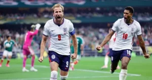 Players and fans wait as England vs Mexico World Cup 2026 match faces a weather delay at Estadio Azteca