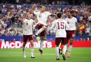 Fans celebrating at Dallas Stadium during World Cup Semi Finals 2026 opening match