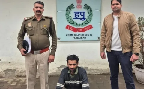 Police investigators at a crime scene in Pakistan examining evidence during a criminal investigation in Gujrat