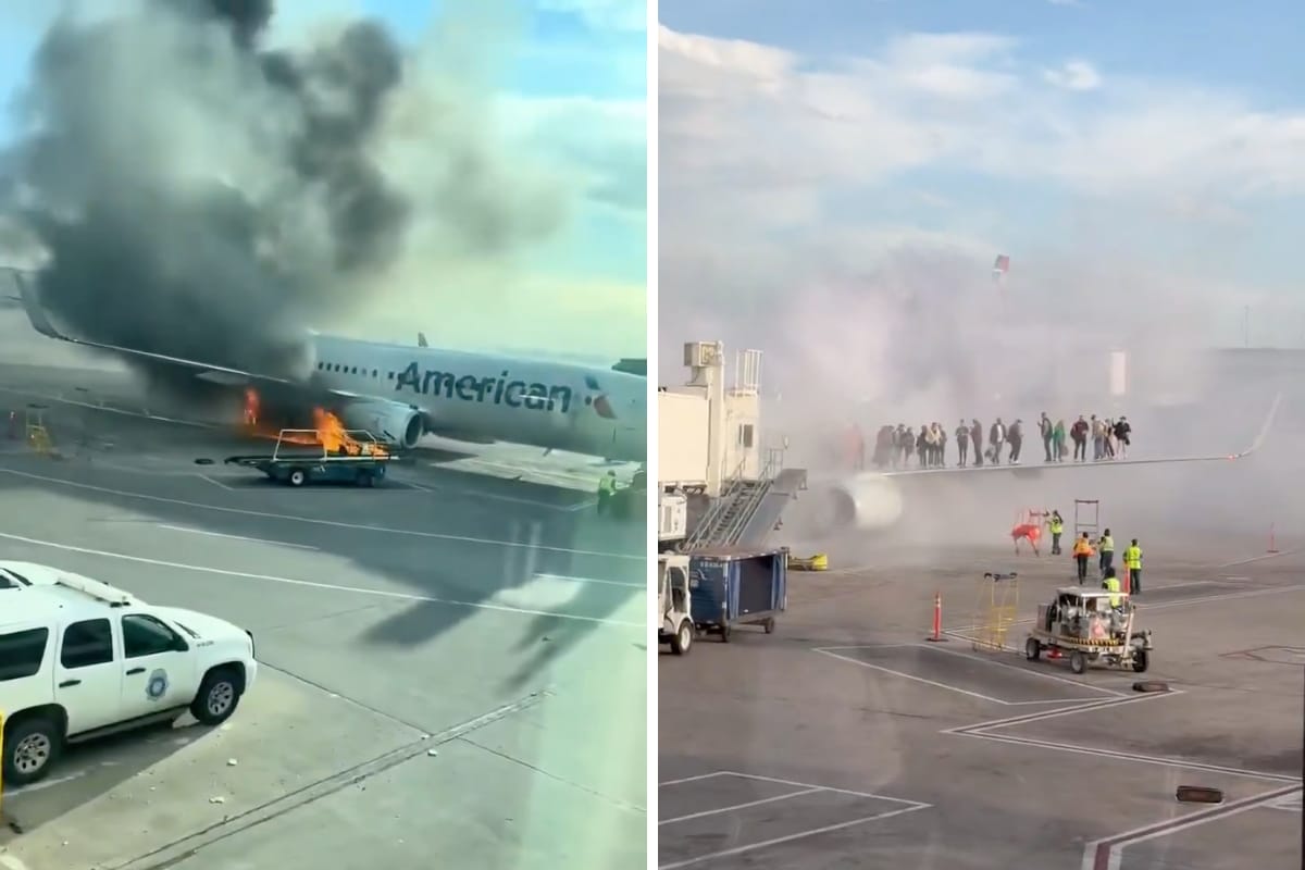 American Airlines Jet Engine Catches Fire, Passengers Evacuated in Denver