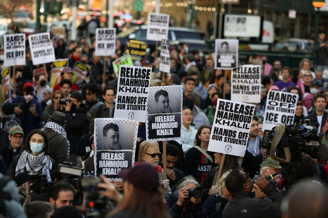 Protests Erupt at Columbia University Over Detention of Student Activist Mahmoud Khali
