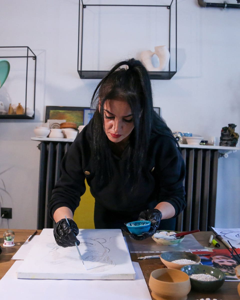 Art & Remembrance: Turkish Artist Paints Portrait Using Woman’s Remains