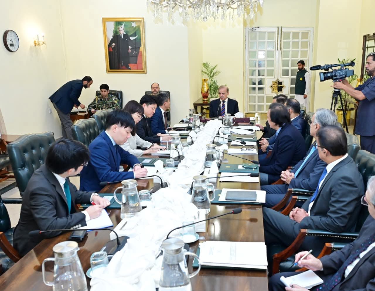 Japan Bank Official Taro Kato Meets Prime Minister Shehbaz Sharif in Islamabad