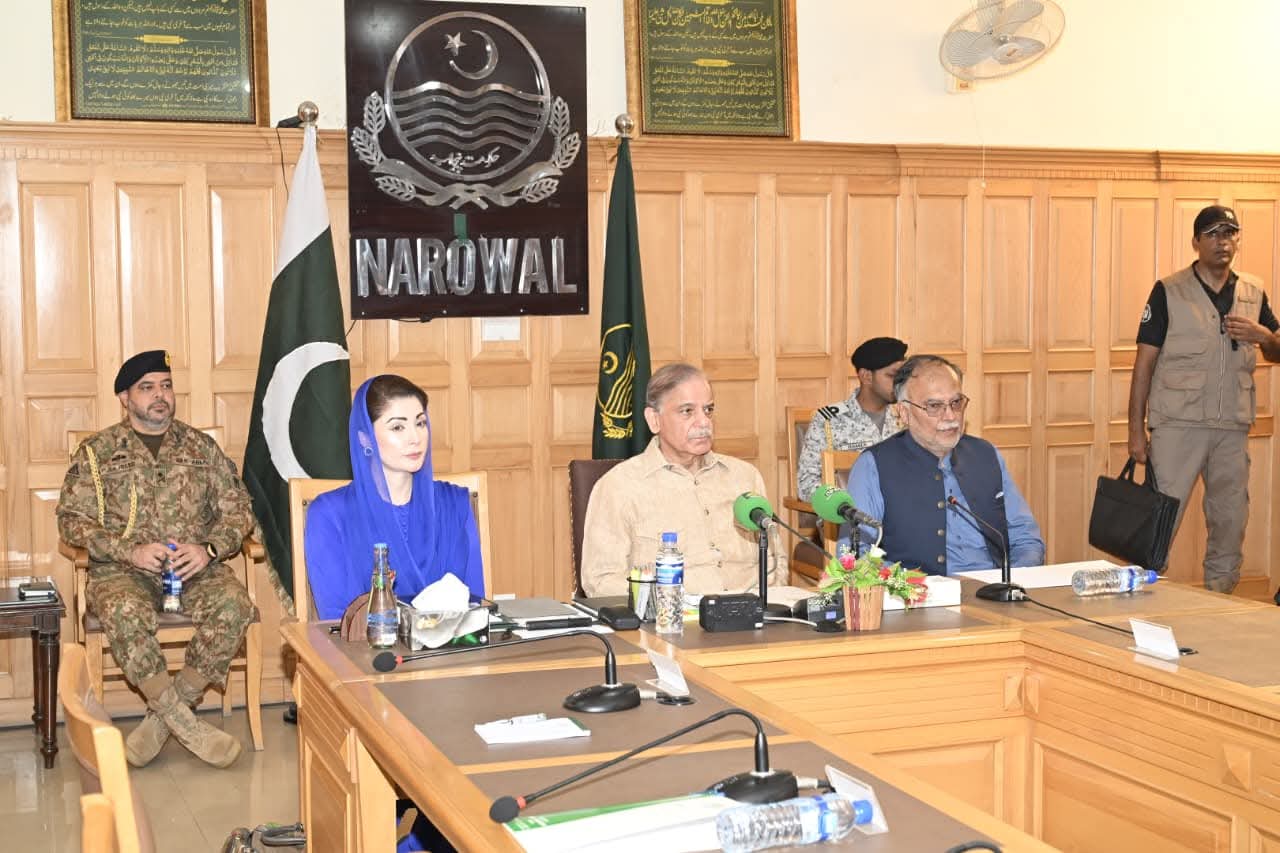 PM Shehbaz Sharif Holds Flood Situation Meeting in Narowal