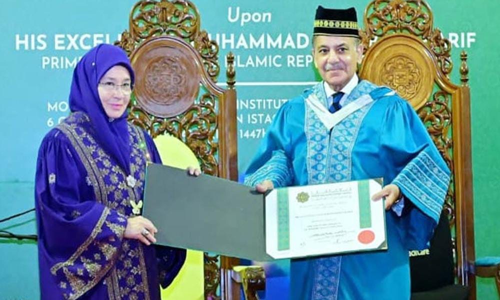 Prime Minister Shehbaz Sharif Honored with Doctorate in Leadership and Governance