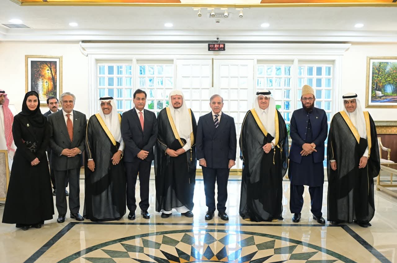 Prime Minister Shehbaz Sharif Meets Chairman of Saudi Shura Council Dr. Abdullah bin Mohammed Al-Sheikh