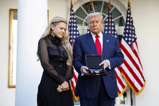 Erika Kirk Honors Late Husband Charlie, Thanks President Trump for Medal of Freedom