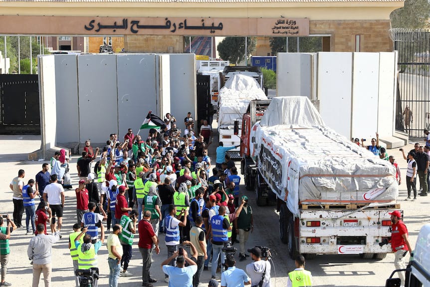 Aid Enters Gaza as Israel Moves to Reopen Rafah Crossing
