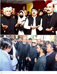 District and Sessions Judge Sahiwal Chaudhry Ziaullah was accorded a grand welcome by the bar officials upon his arrival at the District Bar Room along with other judges.