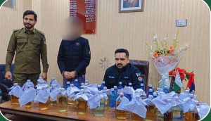 City Police Mandi Bahauddin Crack Down on Drug Peddlers, Liquor Seller Arrested with 22 Bottles Recovered