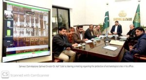 Commissioner Sahiwal Division Dr. Asif Tufail presided over a meeting on the protection of antiquities at the Commissioner’s Office