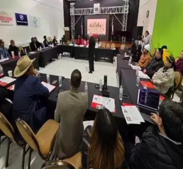 Meeting with diverse participants in discussion Houston