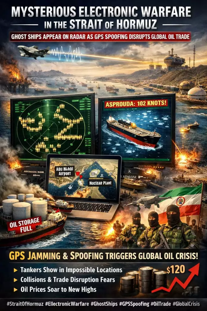 Electronic warfare in the Strait of Hormuz creating ghost ships on radar screens