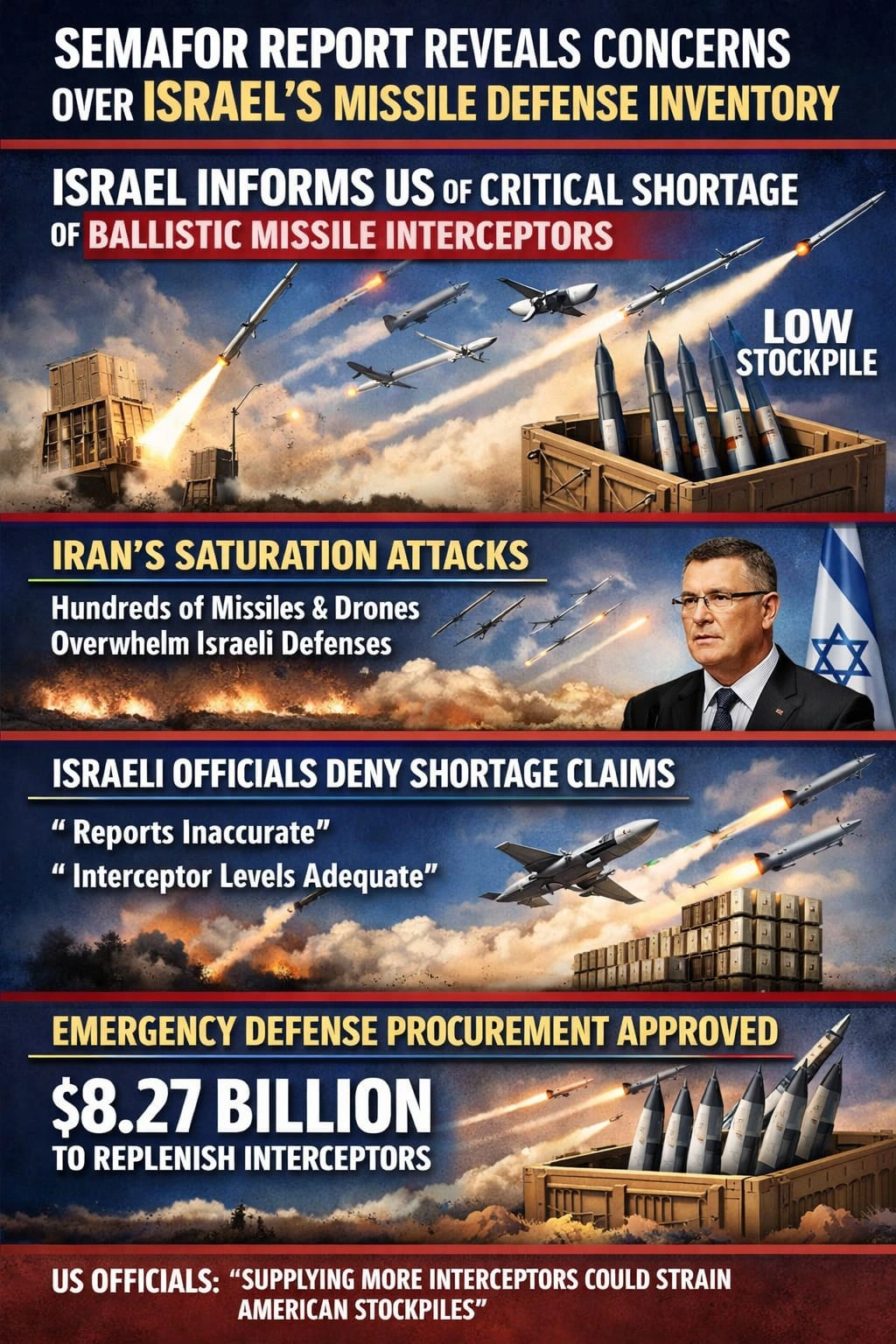 Israel interceptor missile system intercepting incoming rockets using Iron Dome defense