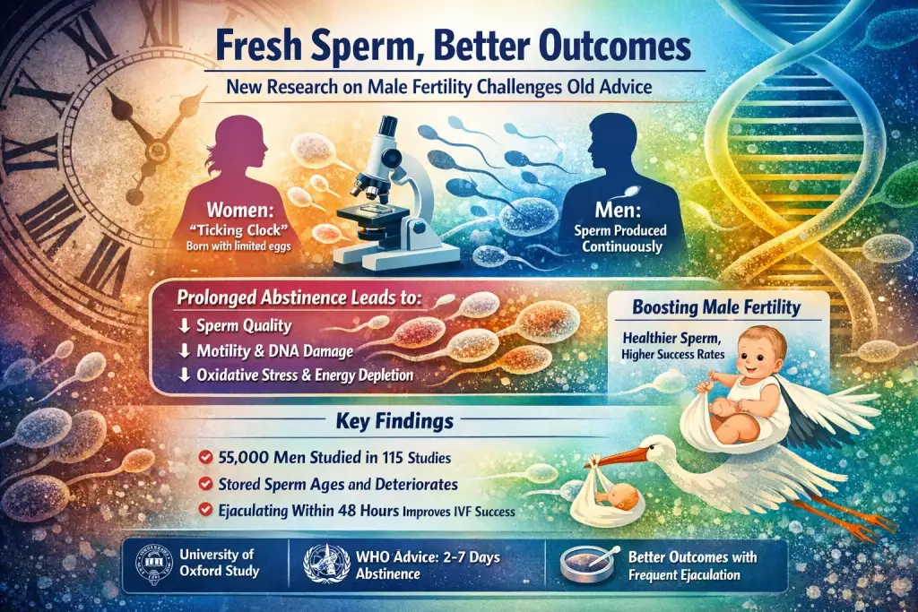 Fresh sperm better outcomes male fertility research illustration