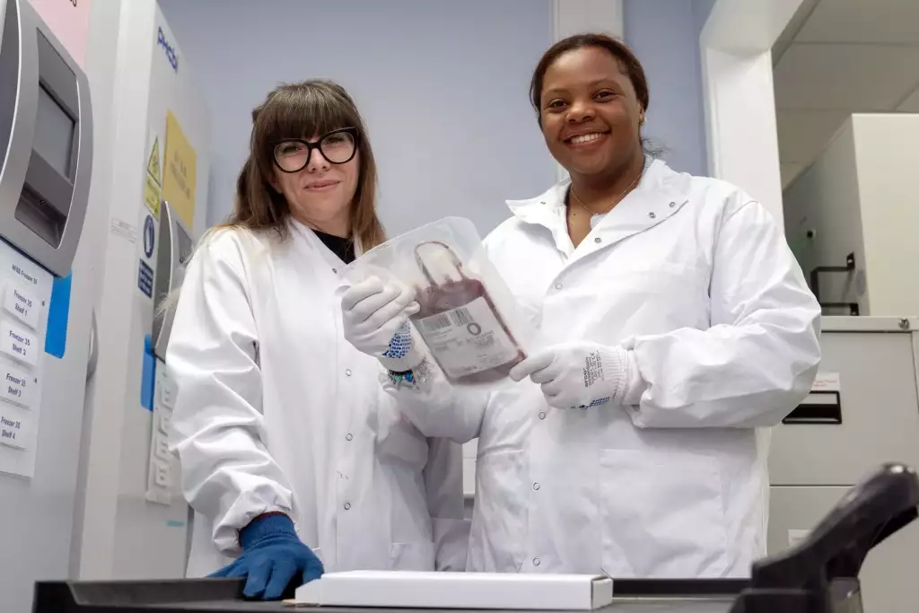 Rare blood donor Mina Stoddart-Stones from Somerset whose blood type is among the rarest in the UK