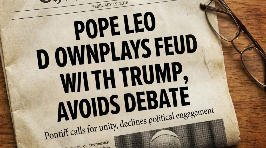 Pope Leo speaking public address calm response political discussion