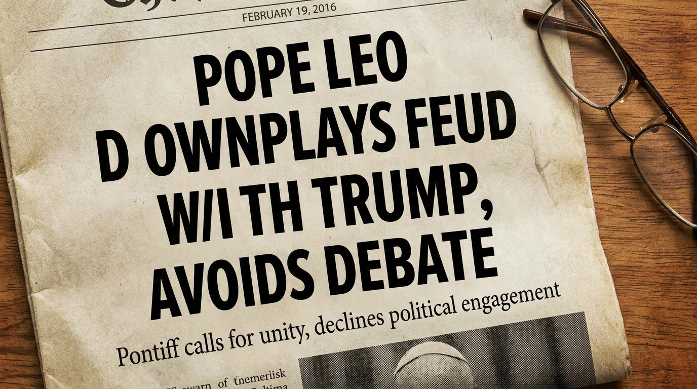 Pope Leo speaking public address calm response political discussion