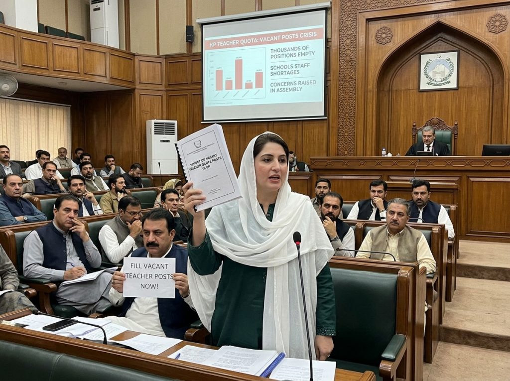 KP teacher quota vacant posts education recruitment KP Assembly