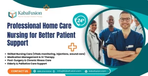 Home nursing services nurse providing care to patient at home
