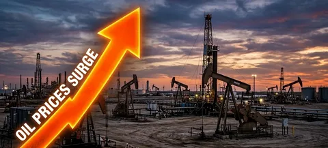 Tankers anchored near the Strait of Hormuz at sunrise as the Iran oil shock pushes Brent crude oil prices higher in April 2026