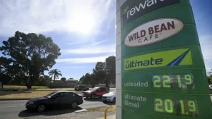 Australia diesel prices record high 2026 motorist filling up at a petrol station amid fuel crisis and Easter travel disruption caused by Iran war