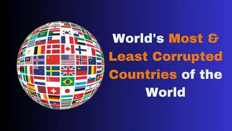 World map highlighting the most corrupt countries in 2026 based on Transparency International's Corruption Perceptions Index