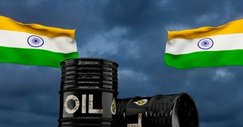 Map showing India's unexplored oil reserves and the Strait of Hormuz shipping route amid the Iran-Israel conflict 2026