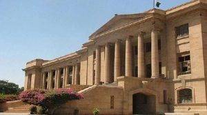 Sindh High Court building in Karachi where a bench directed the Chief Secretary to file an enforcement report on the anti-defacement law in Sindh