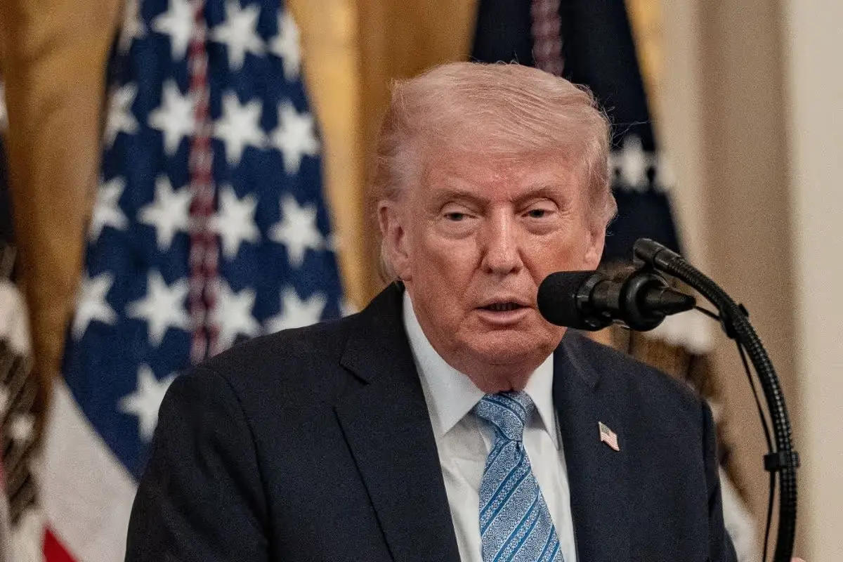 President Donald Trump speaking about Iran peace talks and war updates at the White House, May 2026