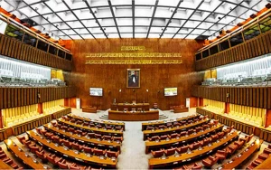 Senate of Pakistan in session during Senate ijlas live today passing Marka-i-Haq resolution Photo courtesy Senate of Pakistan