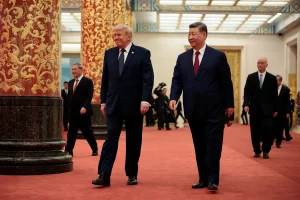 Iran war day 77 Trump Xi Strait of Hormuz BRICS summit map