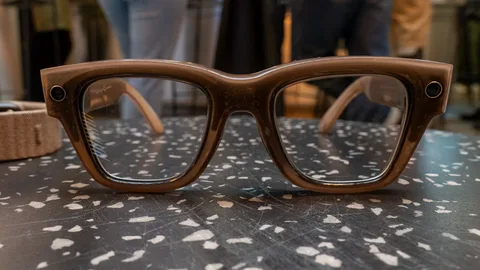 Ray-Ban Meta Gen 2 Wayfarer smart glasses in black frame on white background showing camera and speaker design
