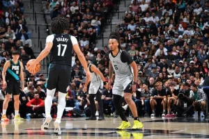 Victor Wembanyama leading San Antonio Spurs in Game 5 against Portland Trail Blazers, NBA Playoffs 2026