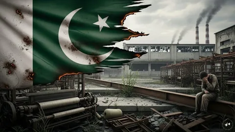 Pakistan energy crisis 2026 — dark city streets during load shedding with power lines visible at dusk
