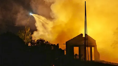 Firefighters and rescue workers respond to the deadly China fireworks factory explosion at Huasheng plant in Liuyang, Hunan province.