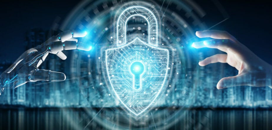 AI-powered cybersecurity system monitoring cyber threats and protecting digital networks in 2026