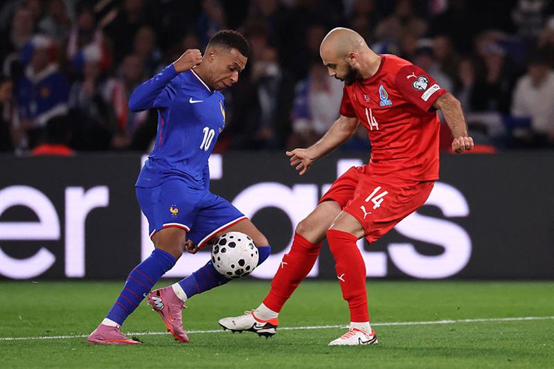 Kylian Mbappe celebrating during a France World Cup match ahead of FIFA World Cup 2026