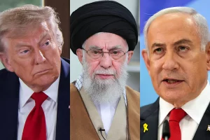 Donald Trump speaking during a public event as global attention focuses on Israel conflict developments and US foreign policy.
