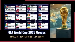 Fans celebrating during FIFA World Cup 2026 qualifiers match in a packed football stadium