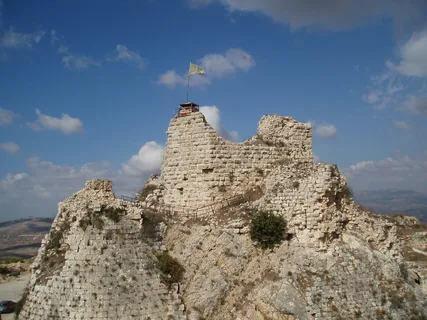 Beaufort Castle in southern Lebanon overlooking hills near the Israel-Lebanon border amid ongoing regional tensions.