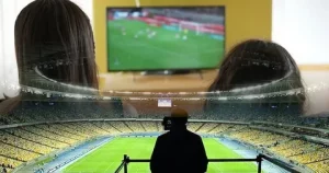 Advanced FIFA World Cup 2026 technology featuring AI-powered match analysis, smart stadium systems, and Lenovo digital infrastructure supporting global football operations.