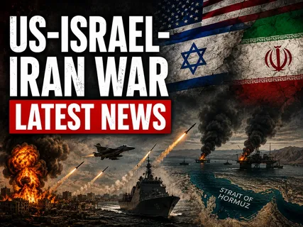 Smoke rises over a Middle Eastern city as tensions escalate in the US-Israel-Iran conflict during 2026.