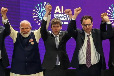 Global technology leaders discussing AI innovation and future digital transformation at a technology leadership summit in 2026