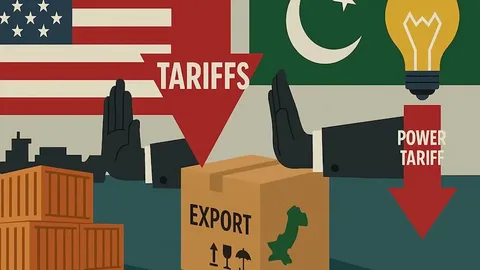 Cargo containers at a Pakistani port showing export goods being shipped to the United States amid changing US tariff policies in 2026.