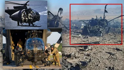 US Apache helicopter operating near the Strait of Hormuz amid escalating tensions between Iran and the United States in 2026.