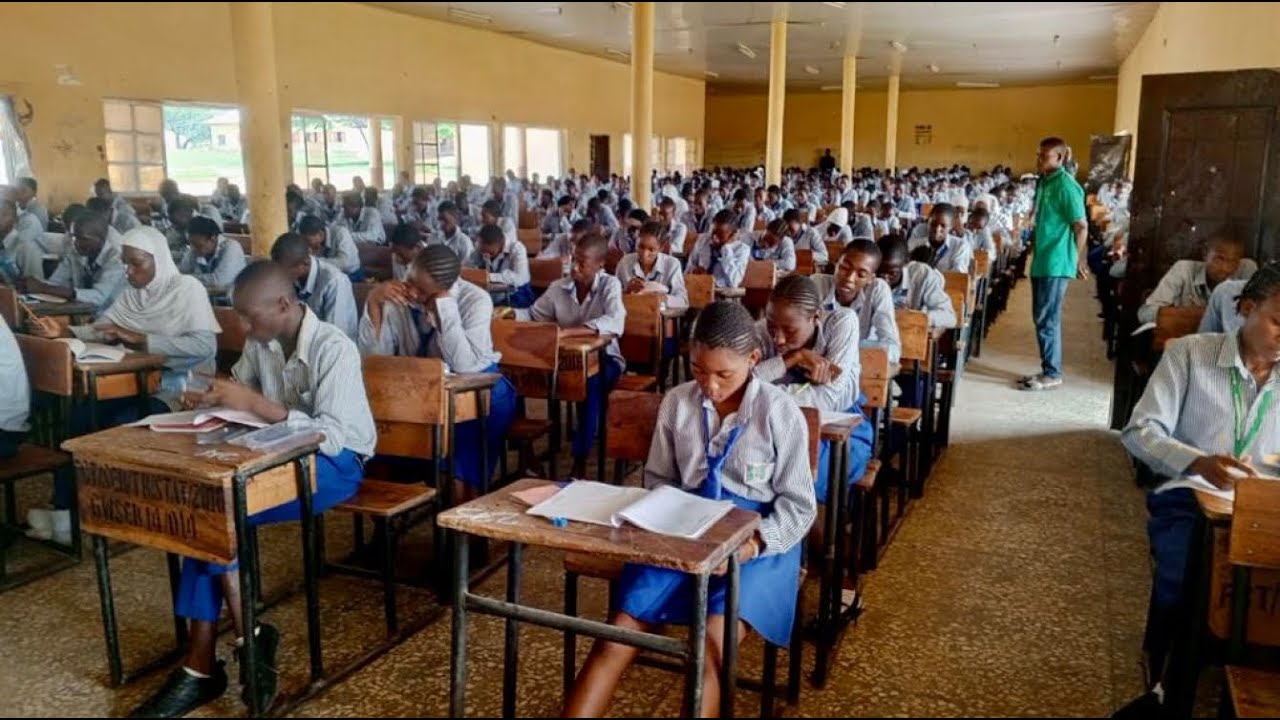 Adult learners attending a classroom session in Nigeria as part of an adult and non-formal education program.