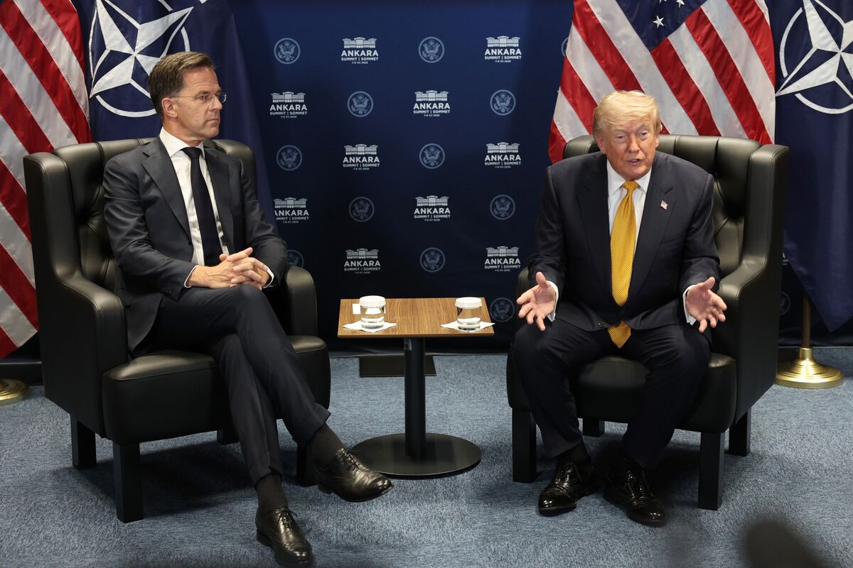 Trump speaks to reporters at NATO summit in Ankara during US-Iran conflict update 2026